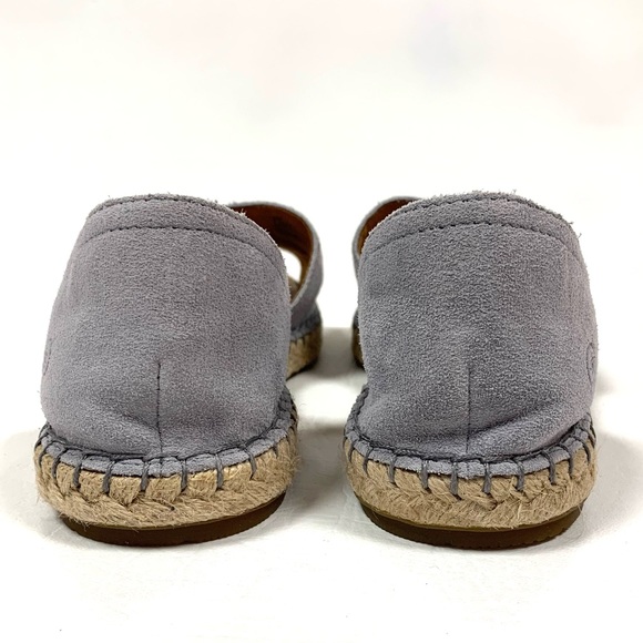 ⭐️SOLD⭐️ Born Seak Peep-Toe D’Orsay Espadrille Shoe Grey Leather Suede Jute - Picture 3 of 15